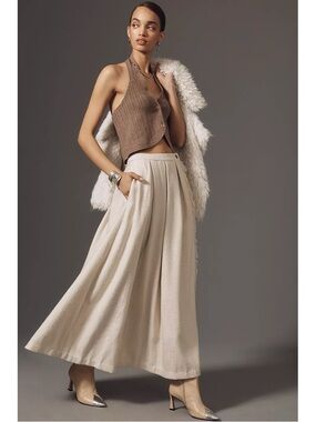 Anthropologie Sunday in Brooklyn Pleated Blanket Maxi Skirt